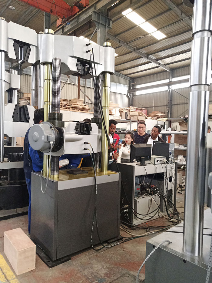 济南榴莲视频黄色片国外客户到厂验收试验机设备